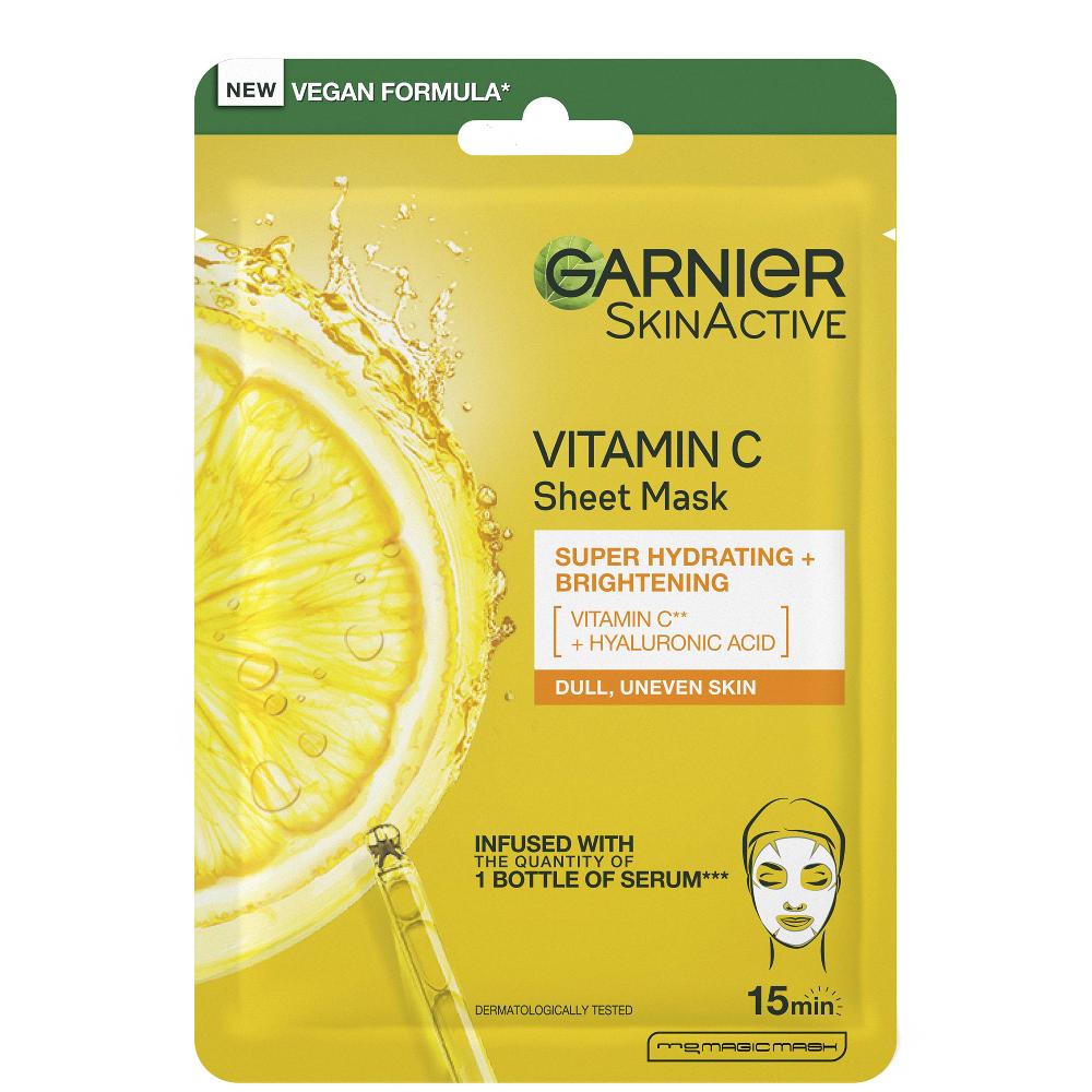 lookfantastic Garnier SkinActive Moisture Bomb Vitamin C Sheet Mask 28g