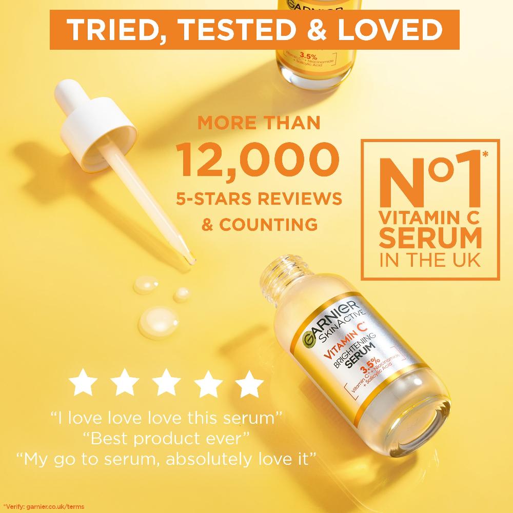lookfantastic Garnier 3.5% Vitamin C Niacinamide Salicylic Acid Brightening and Anti Dark Spot Serum 30ml Fabrik Onlineshop