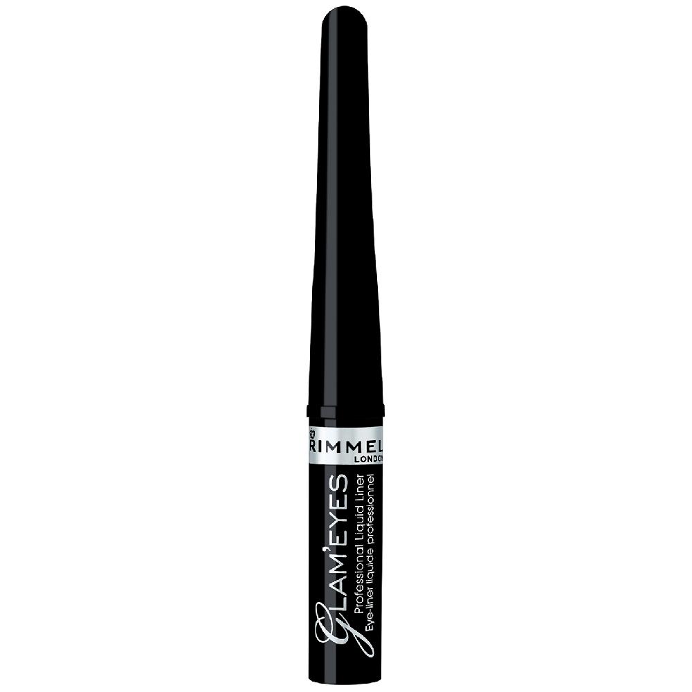 lookfantastic Rimmel London Glameyes Professional Flüssiger Eyeliner - 01 - Black Glamour 4 ml Cyber Monday
